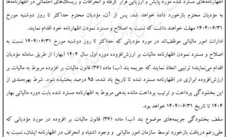 راهنمای جامع اظهارنامه ارزش افزوده بهار ۱۴۰۴: از تحلیل تمدید مهلت تا آموزش کامل تسلیم اظهارنامه